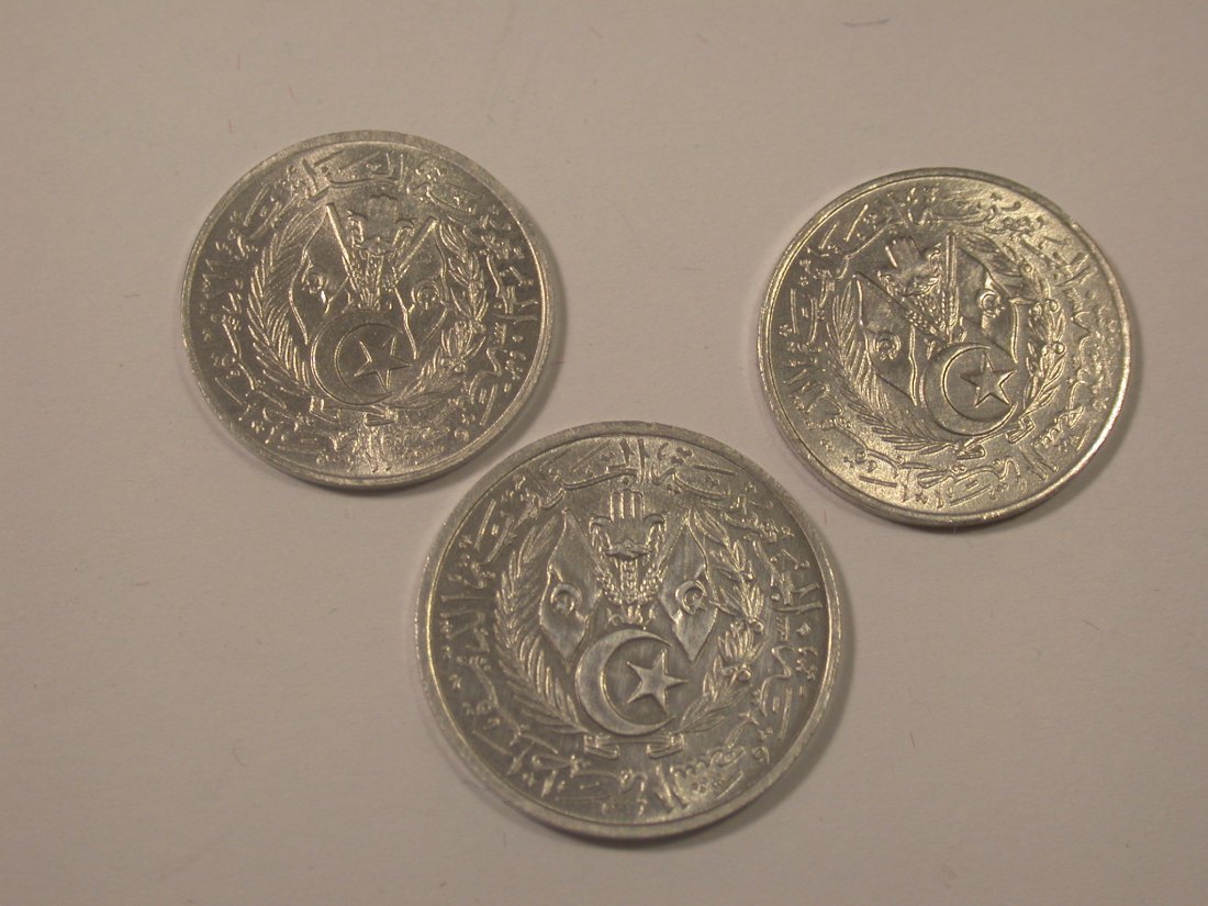  J31  Algerien 3 Münzen 1964 in unc   Originalbilder   