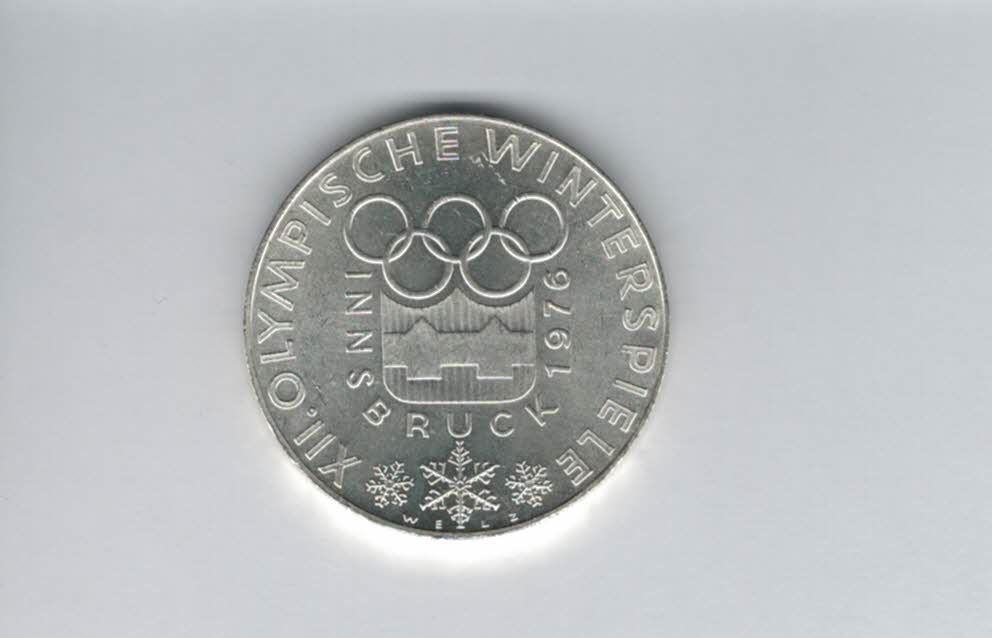  100 Schilling 1974 Olympische Winterspiele 1976 Innsbruck 15,36 Fein silber Österreich (01914/1)   