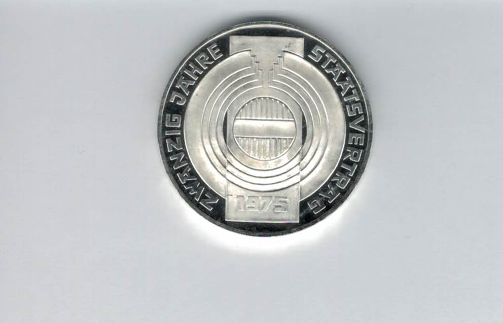  100 Schilling 1975 20 Jahre Staatsvertrag 15,36g fein silber Österreich 2. Republik (01914/3)   