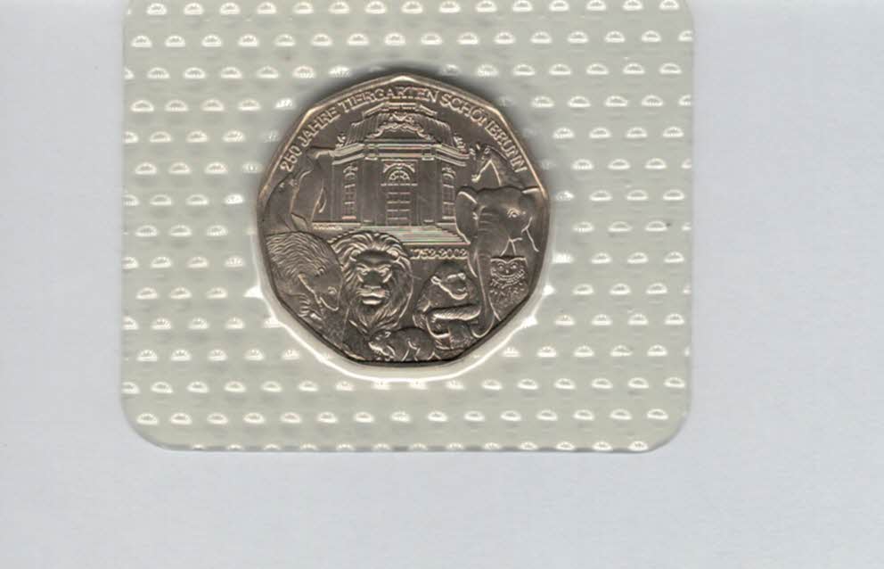  5 Euro 2002 Tiergarten Schönbrunn Österreich silber Spittalgold9800 (4974   