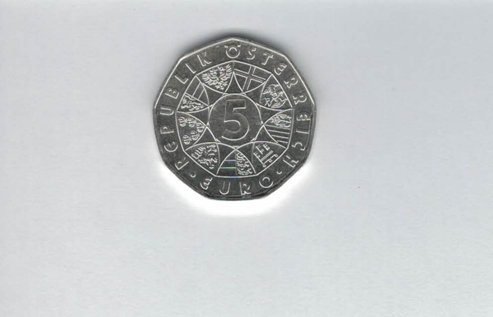  5 Euro 2004 EU-Erweiterung Österreich silber/8g fein Spittalgold9800 (4974/3   