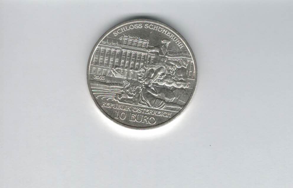  10 Euro 2003 Schloß Schönbrunn silber 925/16g fein Österreich Spittalgold9800 (4971/4   