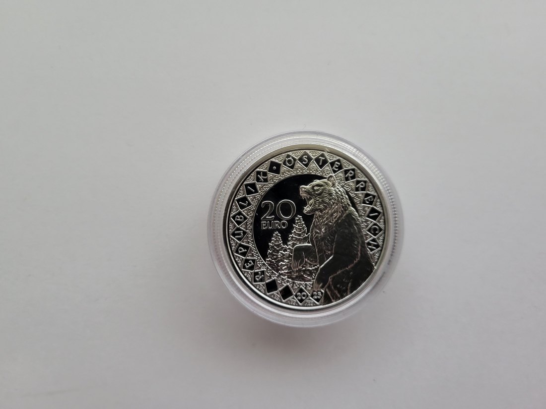  20 Euro 2023 Amerika Heilkraft des Bären 925/20,74g fein silber Österreich Spittalgold9800 (5370   