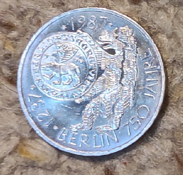  Deutschland 10 Mark 1987, SILBER, Berlin 750 Jahre   