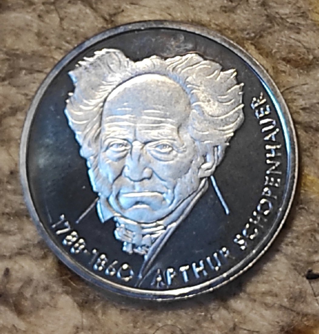  Deutschland 10 Mark 1988 D, SILBER, Arthur Schopenhauer   