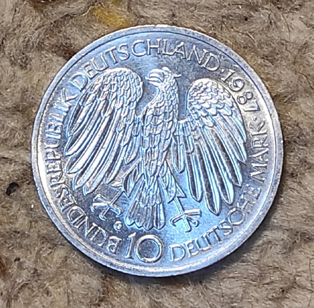  Deutschland 10 Mark, SILBER, Römische Verträge   