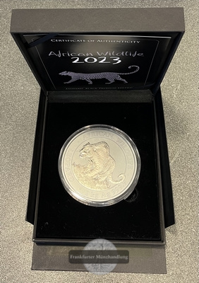  Somalia 2000 Shillings 2023 Leopard Black Premium Edition FM-Frankfurt Feinsilber: 1.000g   