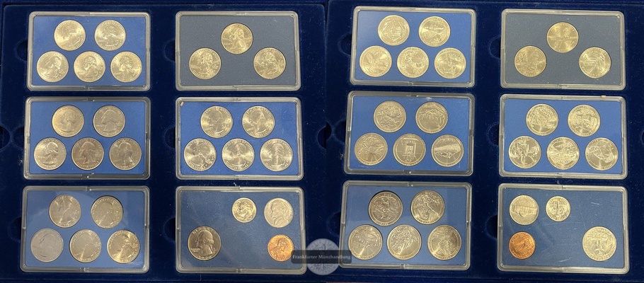  USA Liberty 24 x 1/4 Dollar Set (Kupfer Nickel) FM-Frankfurt   