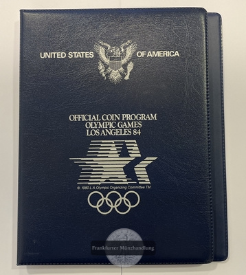  USA 6x 1984 Official Coin Program Olympic Games Los Angeles FM-Frankfurt Feinsilber: 144,3g   