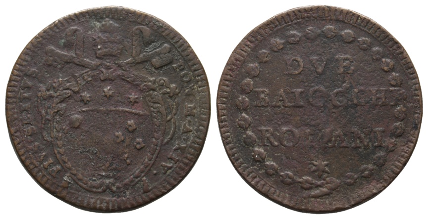 Papst Pius VI.; Kupfermünze   