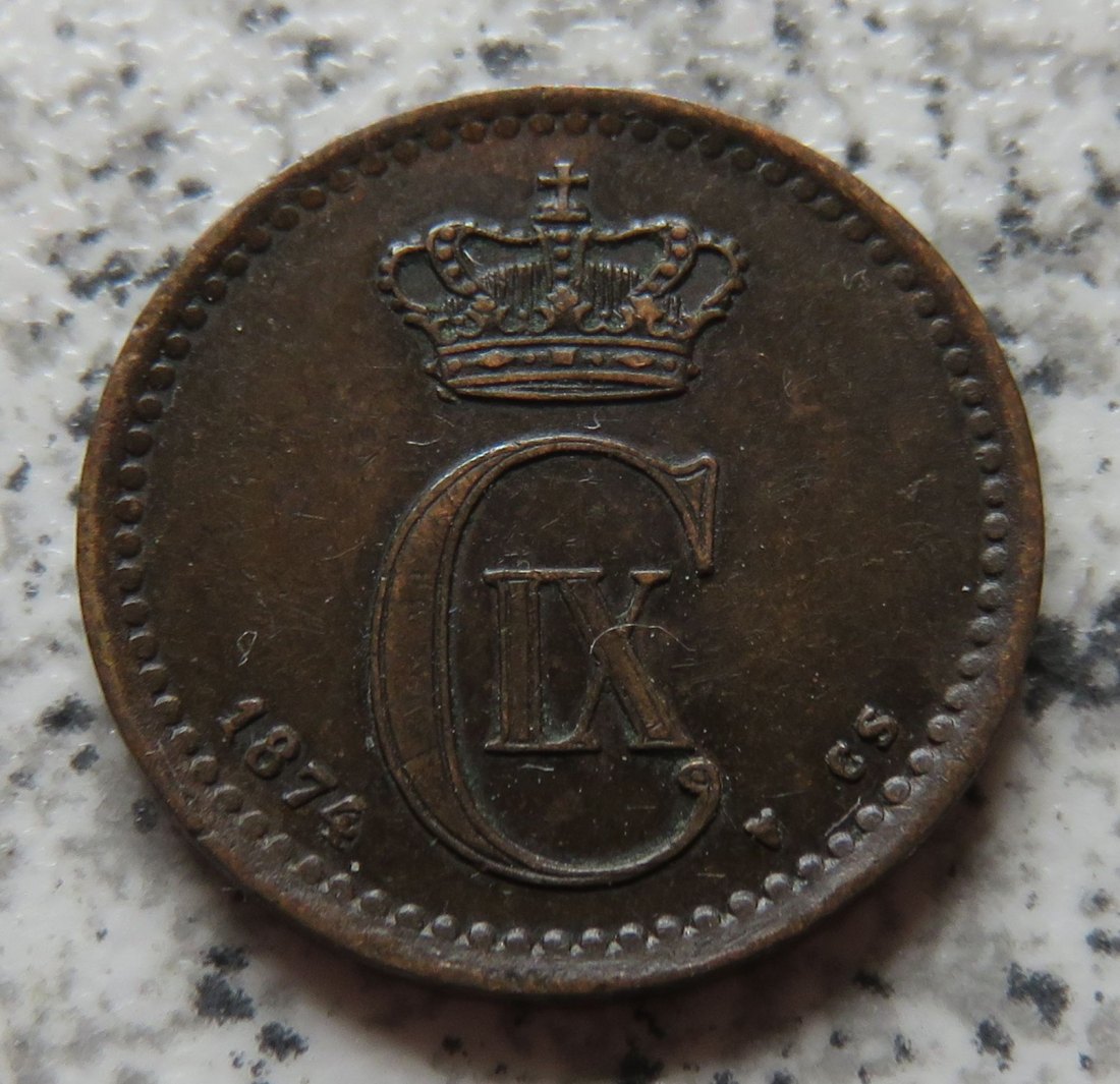  Dänemark 1 Öre 1874   