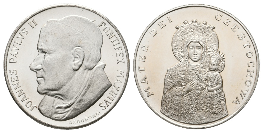  Papst Johannes Paul II.; Medaille o.J., Cu/Ni, 13,33 g, Ø 34,3 mm   