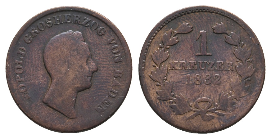  Baden, 1 Kreuzer 1832   