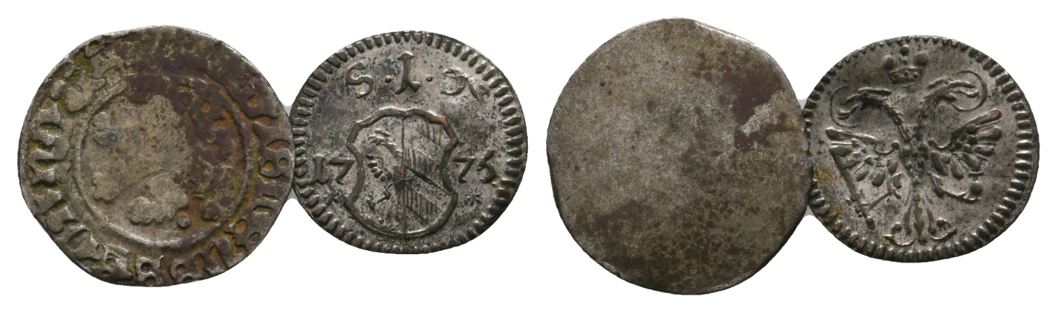  Altdeutschland; 2 Kleinmünzen   