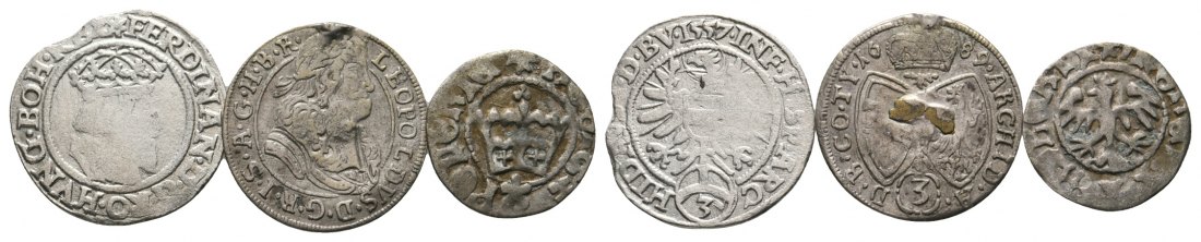  Österreich, 3 Kleinmünzen   