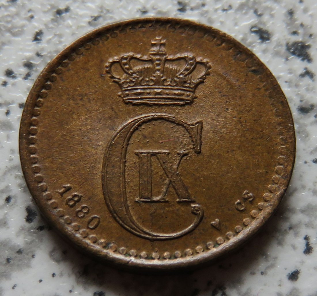  Dänemark 1 Öre 1880   
