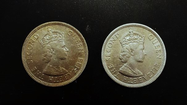  Mauritius 2X1 Rupee 1956+1971 in UNC.! TOP-Stücke.!   