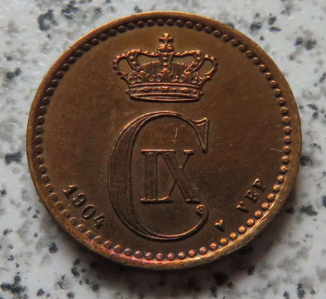  Dänemark 1 Öre 1904   