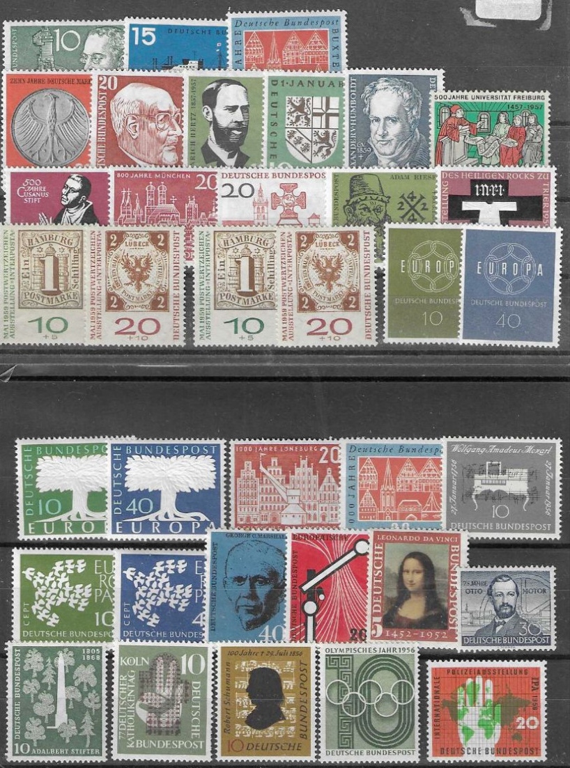  BUND Lot 1952-1959 sauber Postfrisch Michel über 100€   
