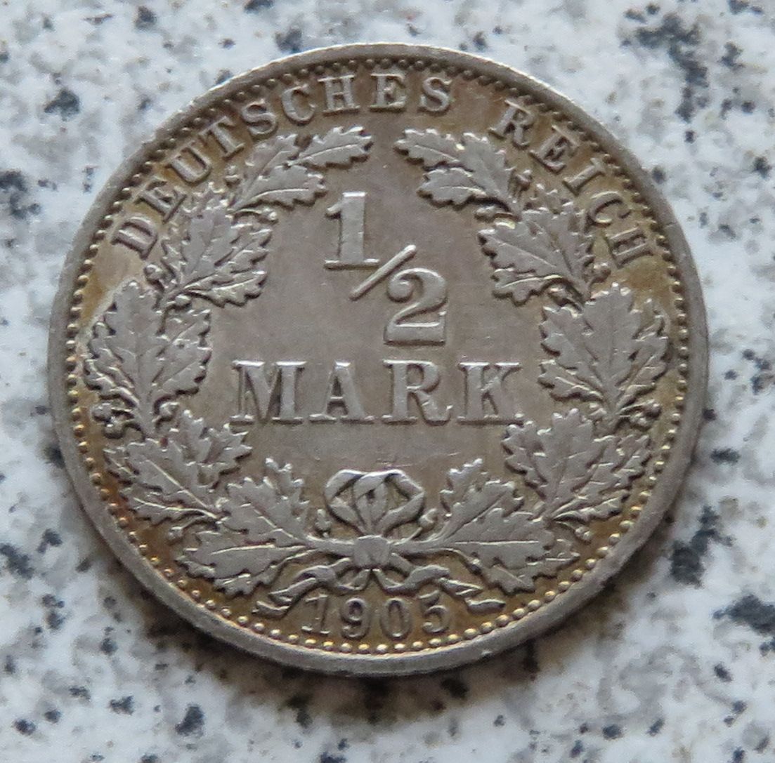  Kaiserreich 1/2 Mark 1905 A   