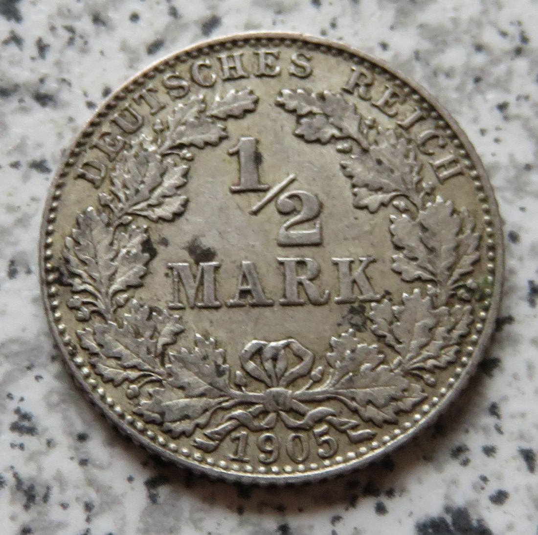  Kaiserreich 1/2 Mark 1905 D   
