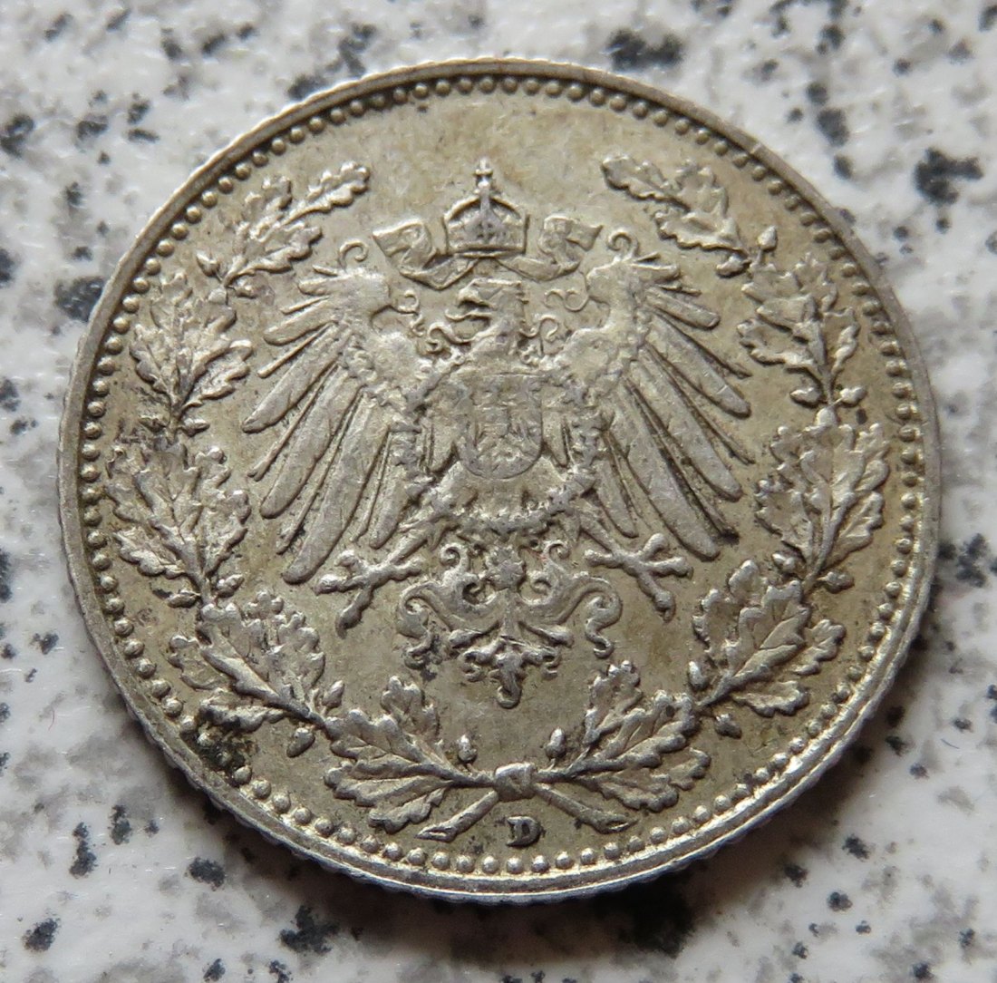 Kaiserreich 1/2 Mark 1905 D   