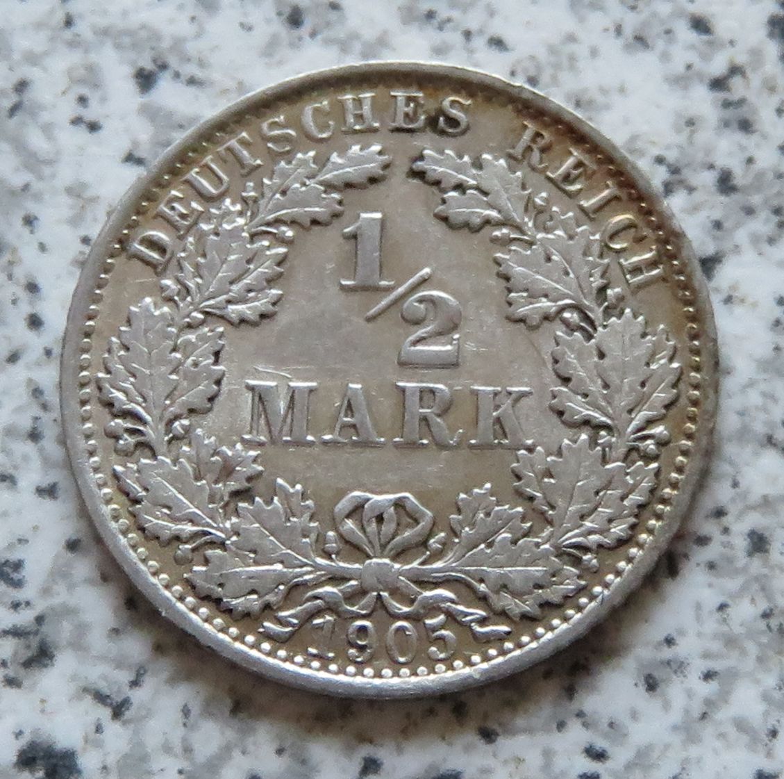  Kaiserreich 1/2 Mark 1905 E   