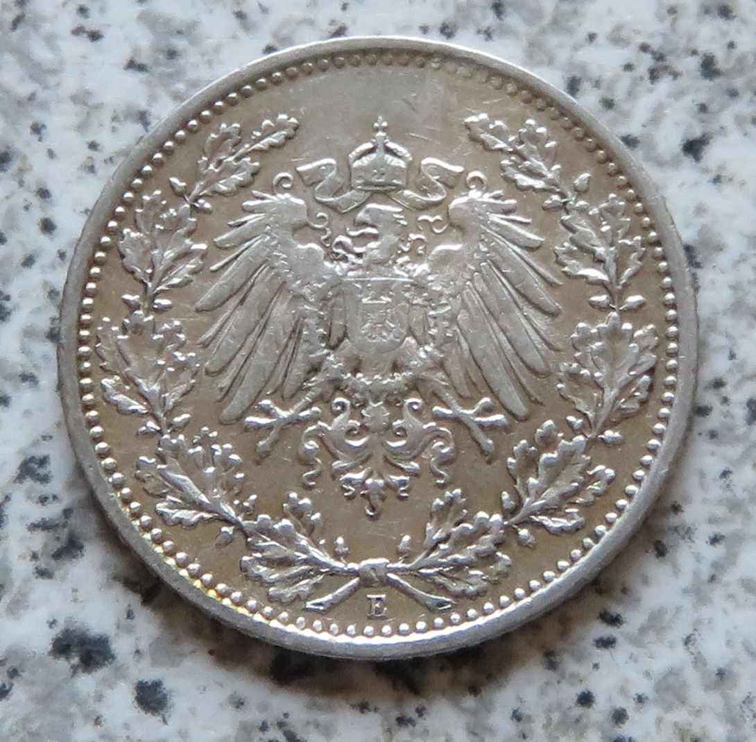  Kaiserreich 1/2 Mark 1905 E   