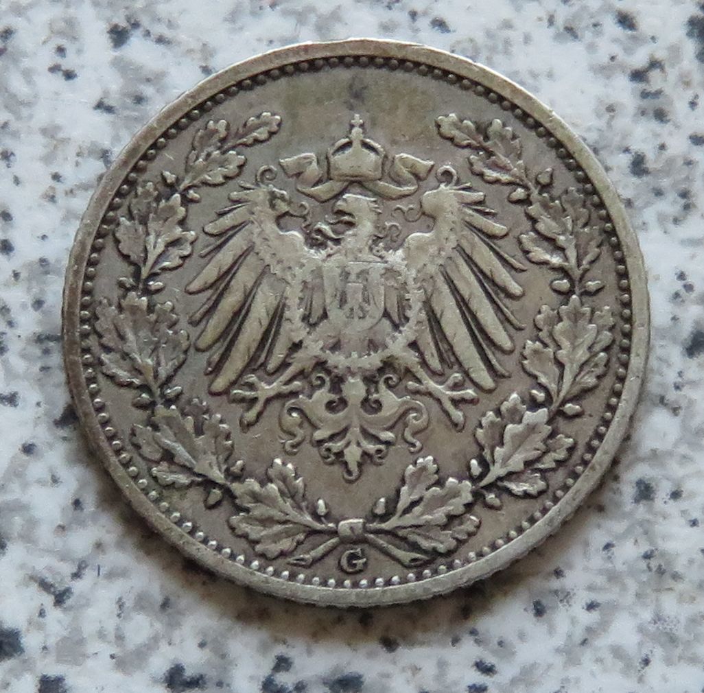  Kaiserreich 1/2 Mark 1905 G   