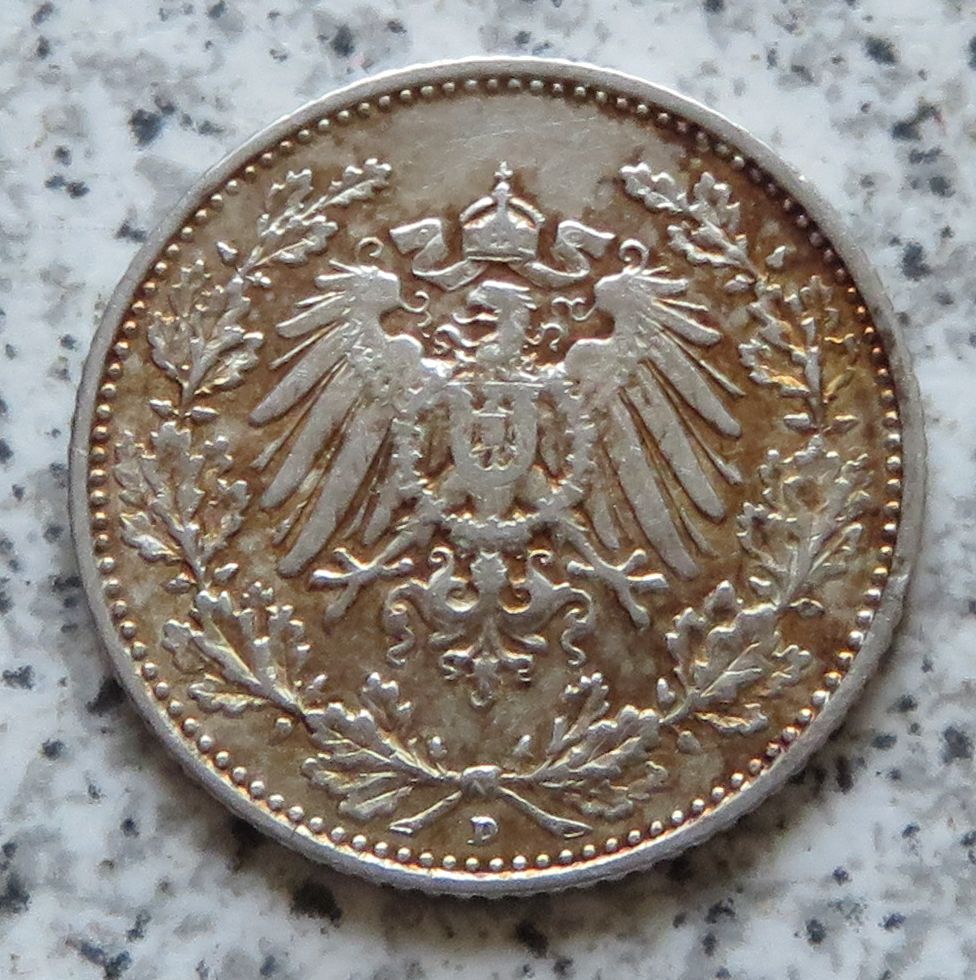  Kaiserreich 1/2 Mark 1906 D   