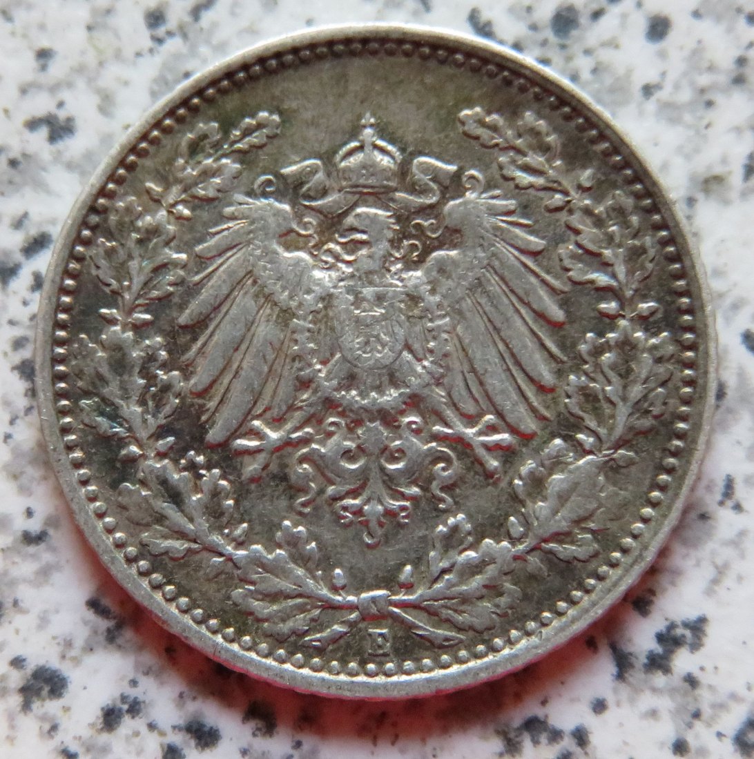  Kaiserreich 1/2 Mark 1906 E   