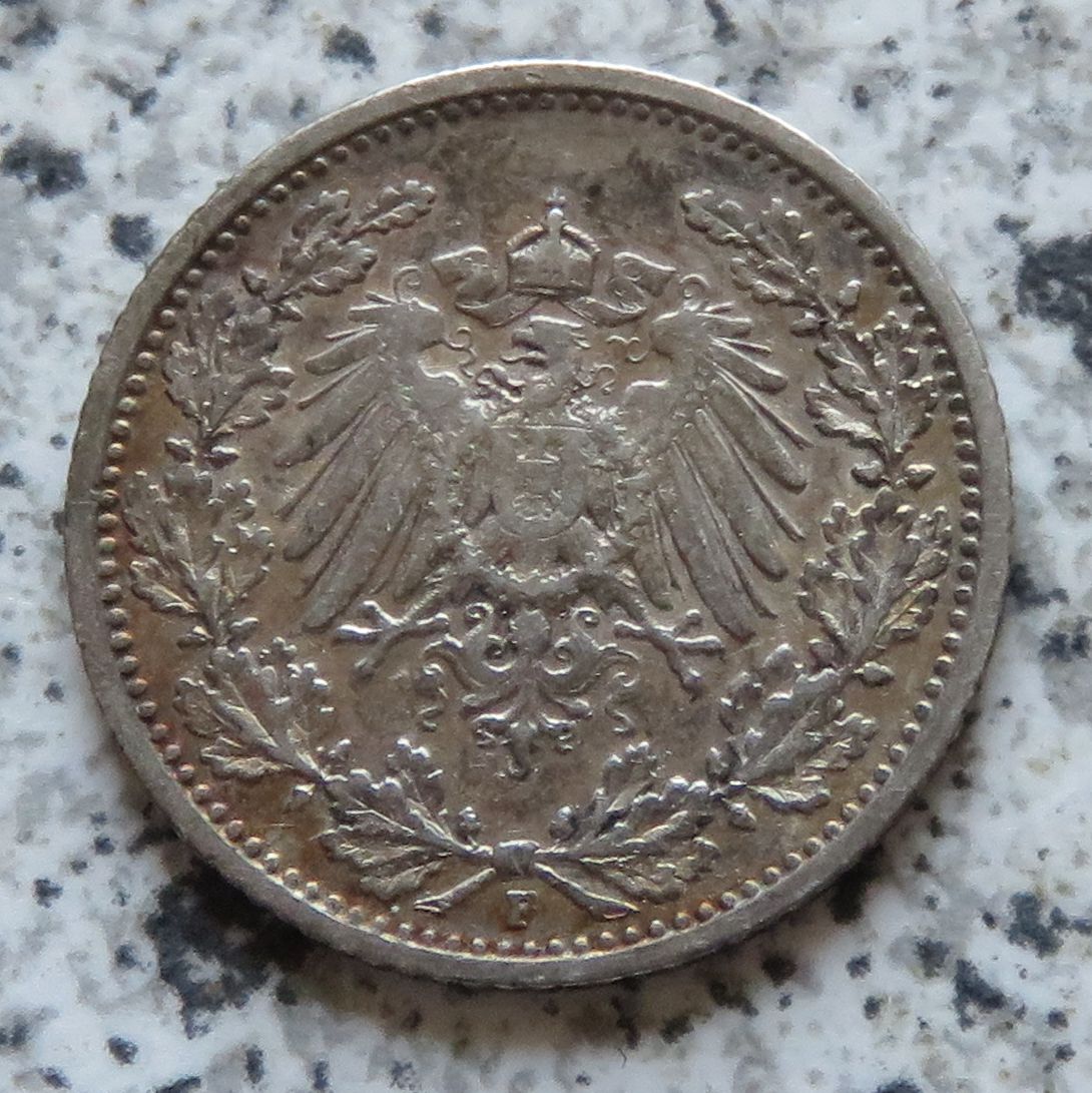  Kaiserreich 1/2 Mark 1906 F   