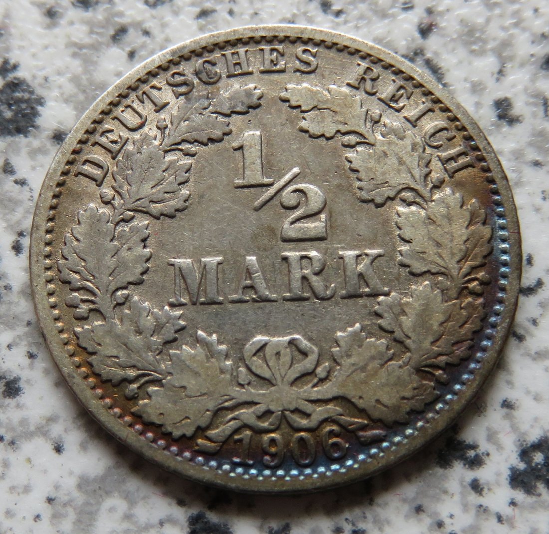  Kaiserreich 1/2 Mark 1906 J   