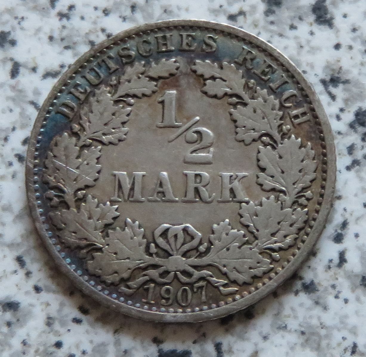  Kaiserreich 1/2 Mark 1907 E   