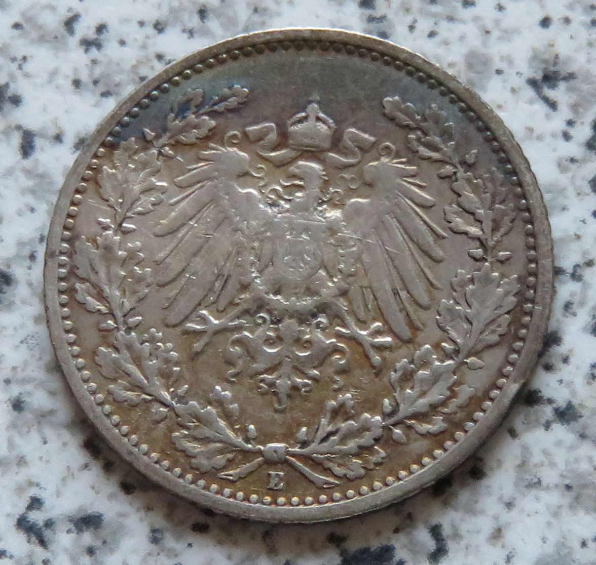  Kaiserreich 1/2 Mark 1907 E   