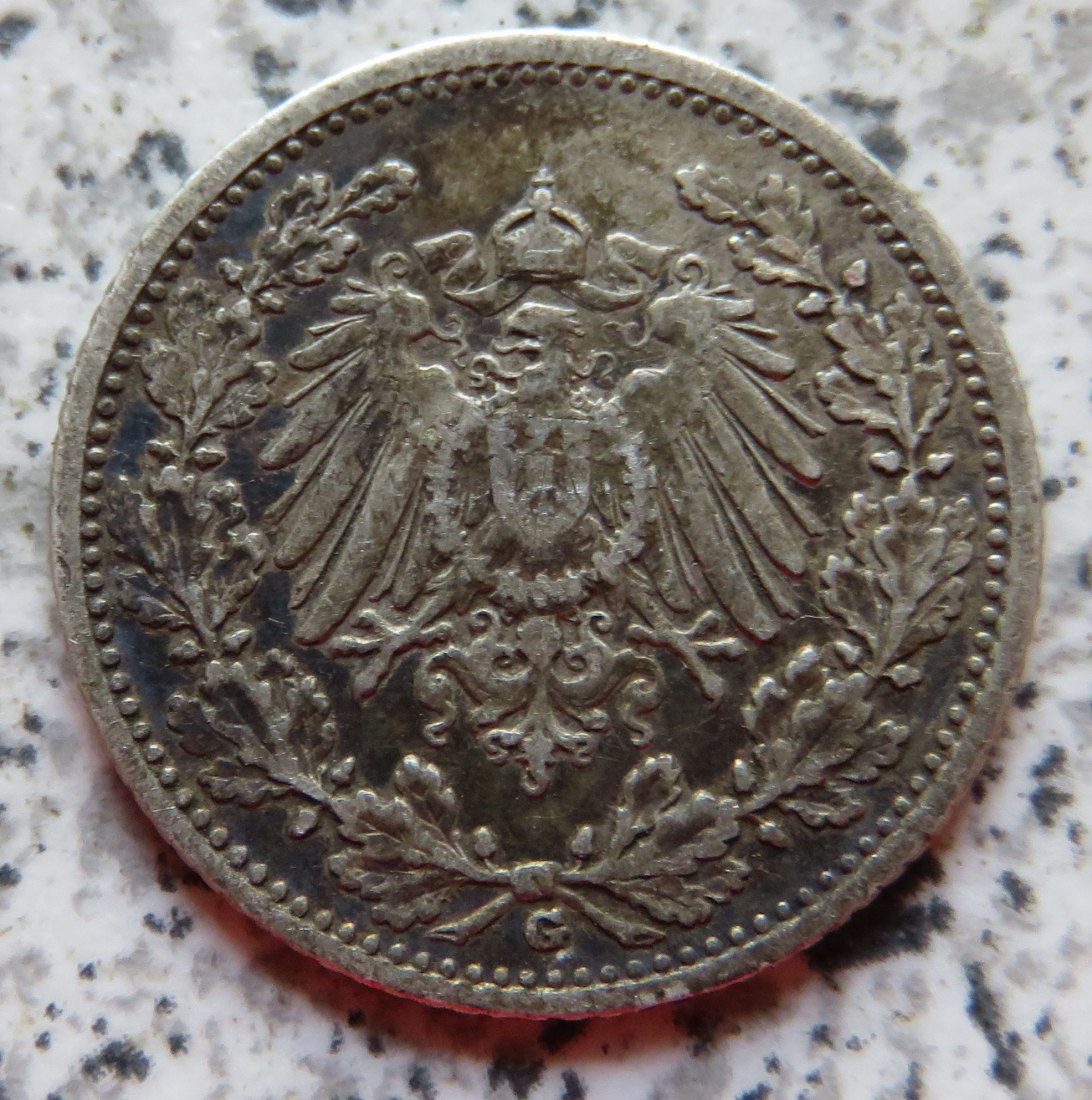  Kaiserreich 1/2 Mark 1907 G   