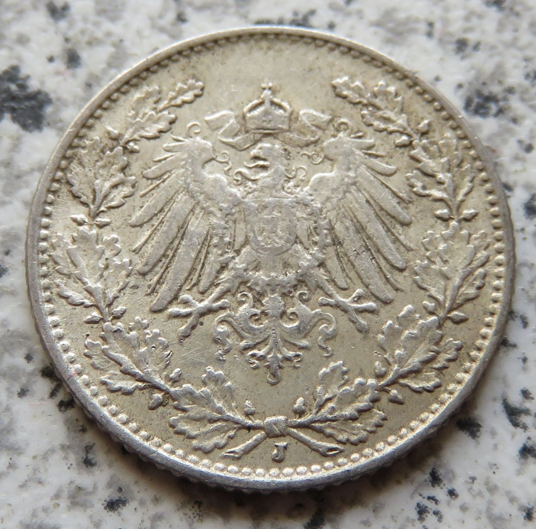  Kaiserreich 1/2 Mark 1907 J   