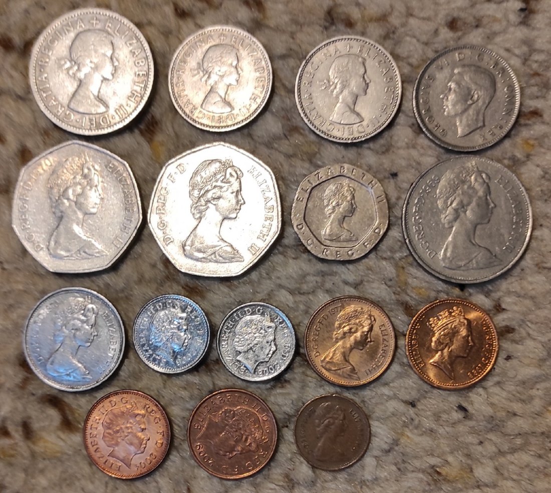  Set 018: Großbritannien Münzlot mit 16 verschiedenen Münzen   