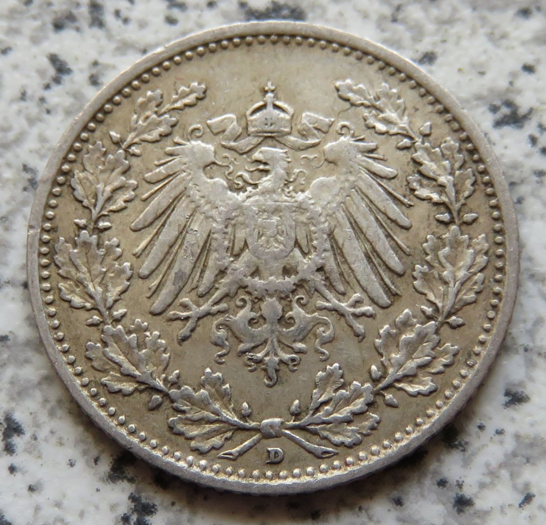  Kaiserreich 1/2 Mark 1909 D   