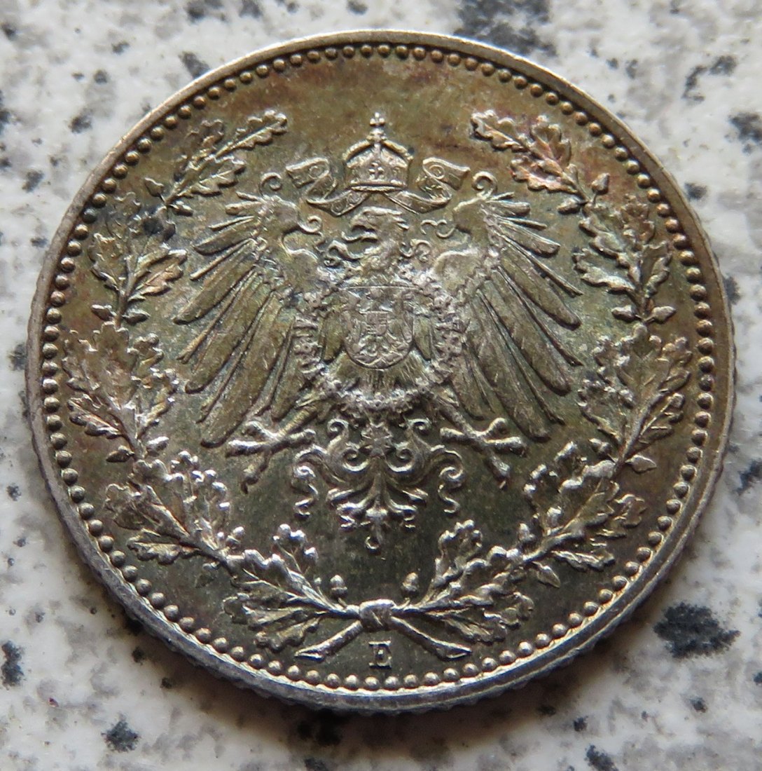  Kaiserreich 1/2 Mark 1909 E   