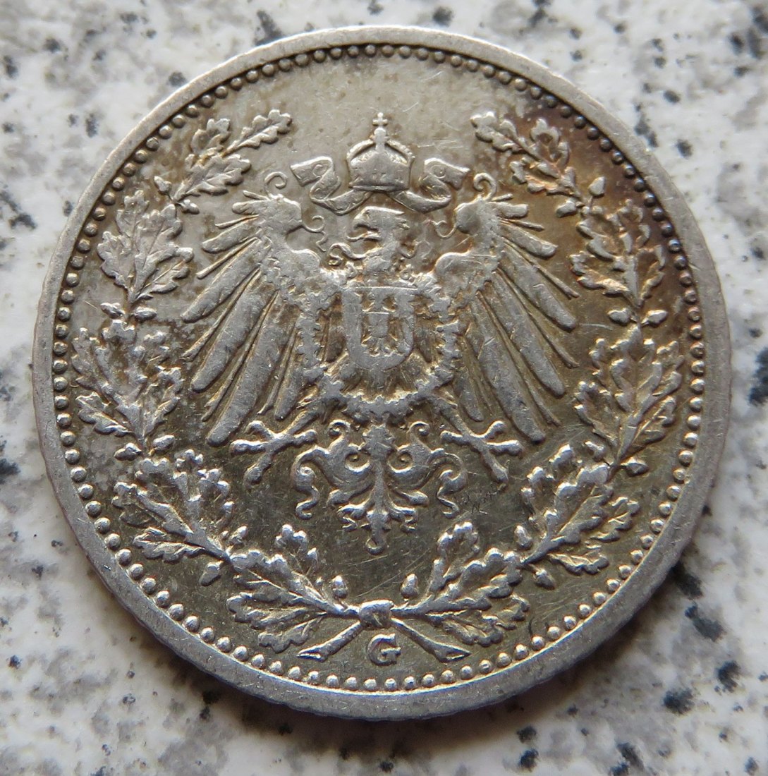  Kaiserreich 1/2 Mark 1909 G   
