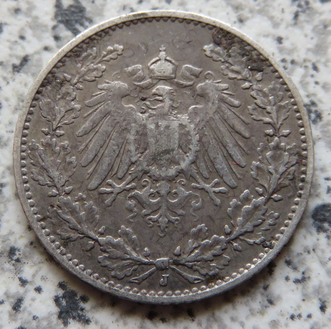  Kaiserreich 1/2 Mark 1909 J   