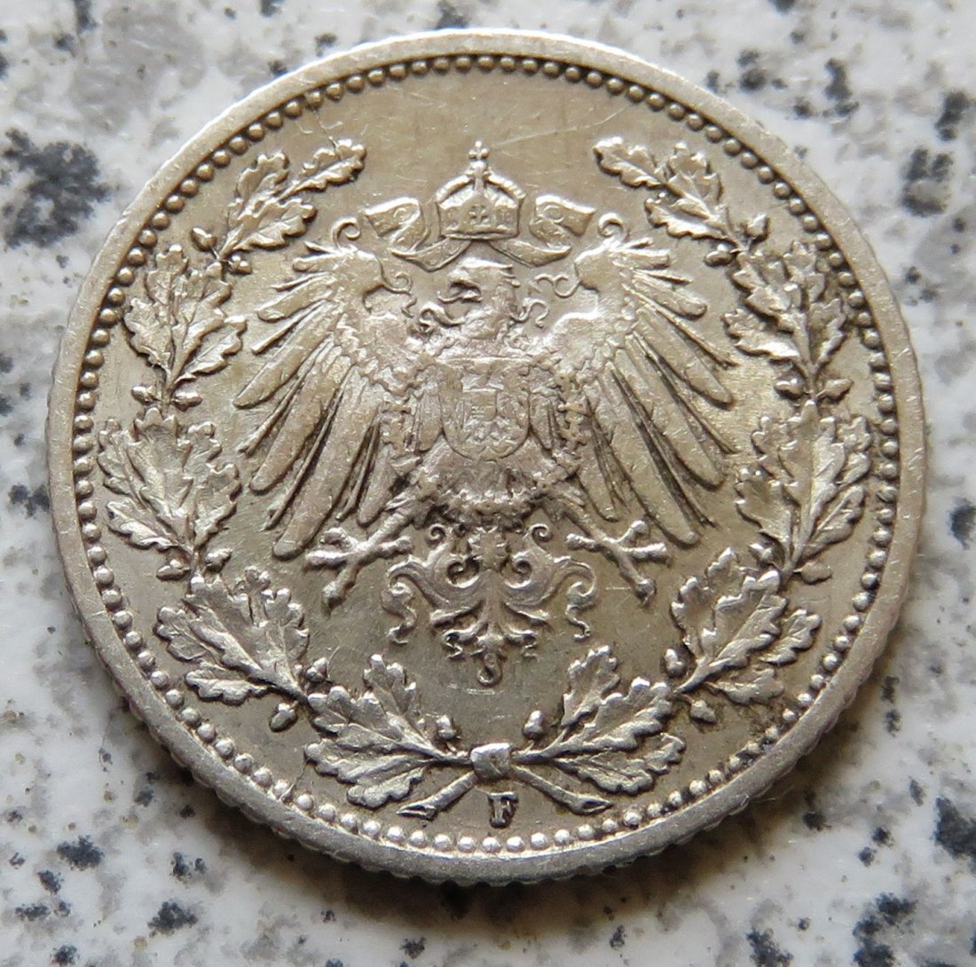  Kaiserreich 1/2 Mark 1911 F   