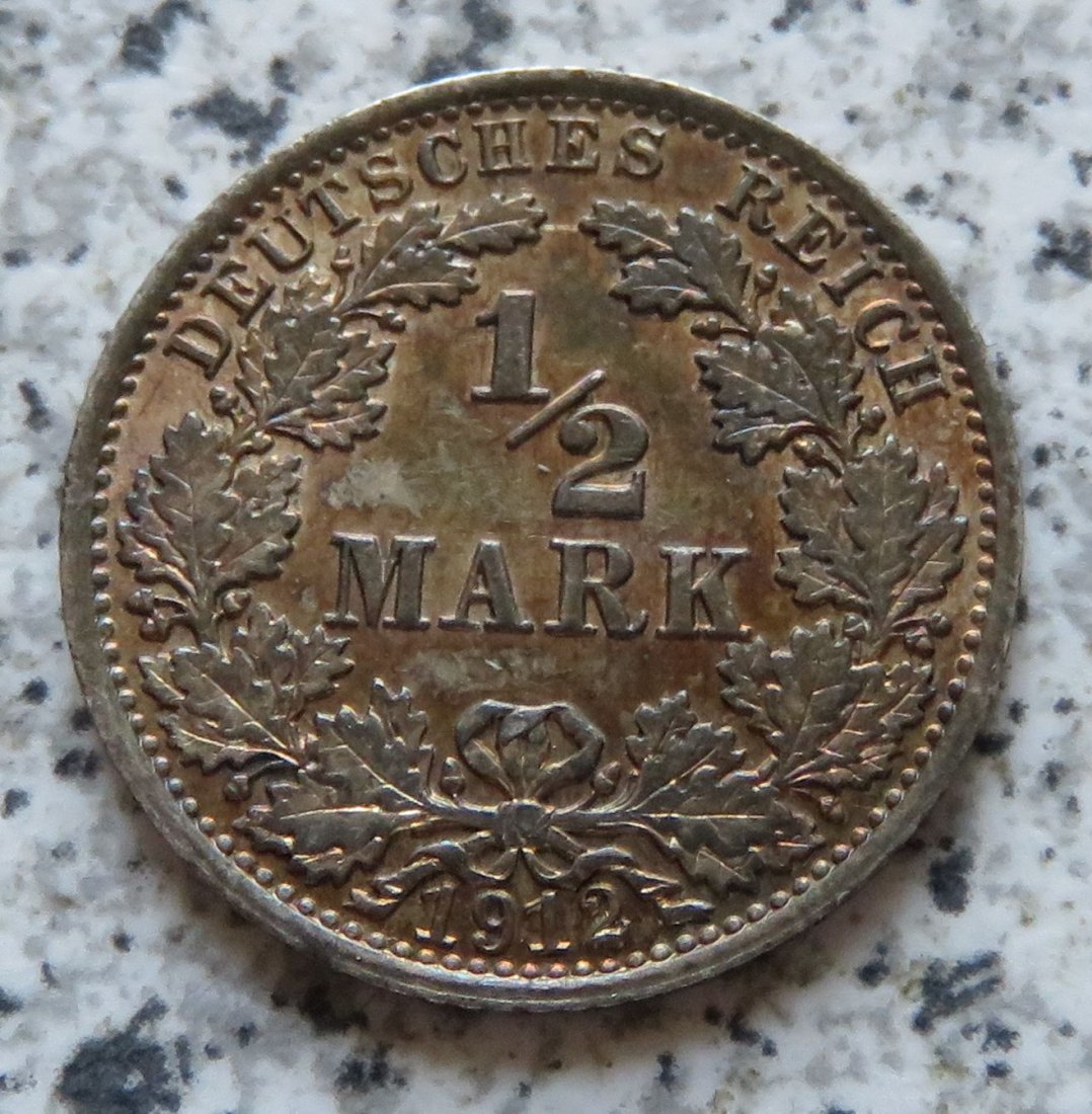  Kaiserreich 1/2 Mark 1912 A   