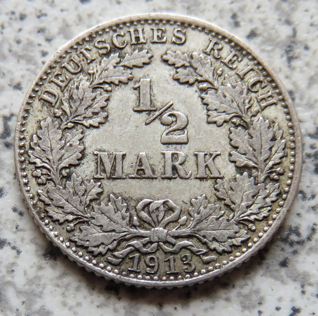  Kaiserreich 1/2 Mark 1913 D   