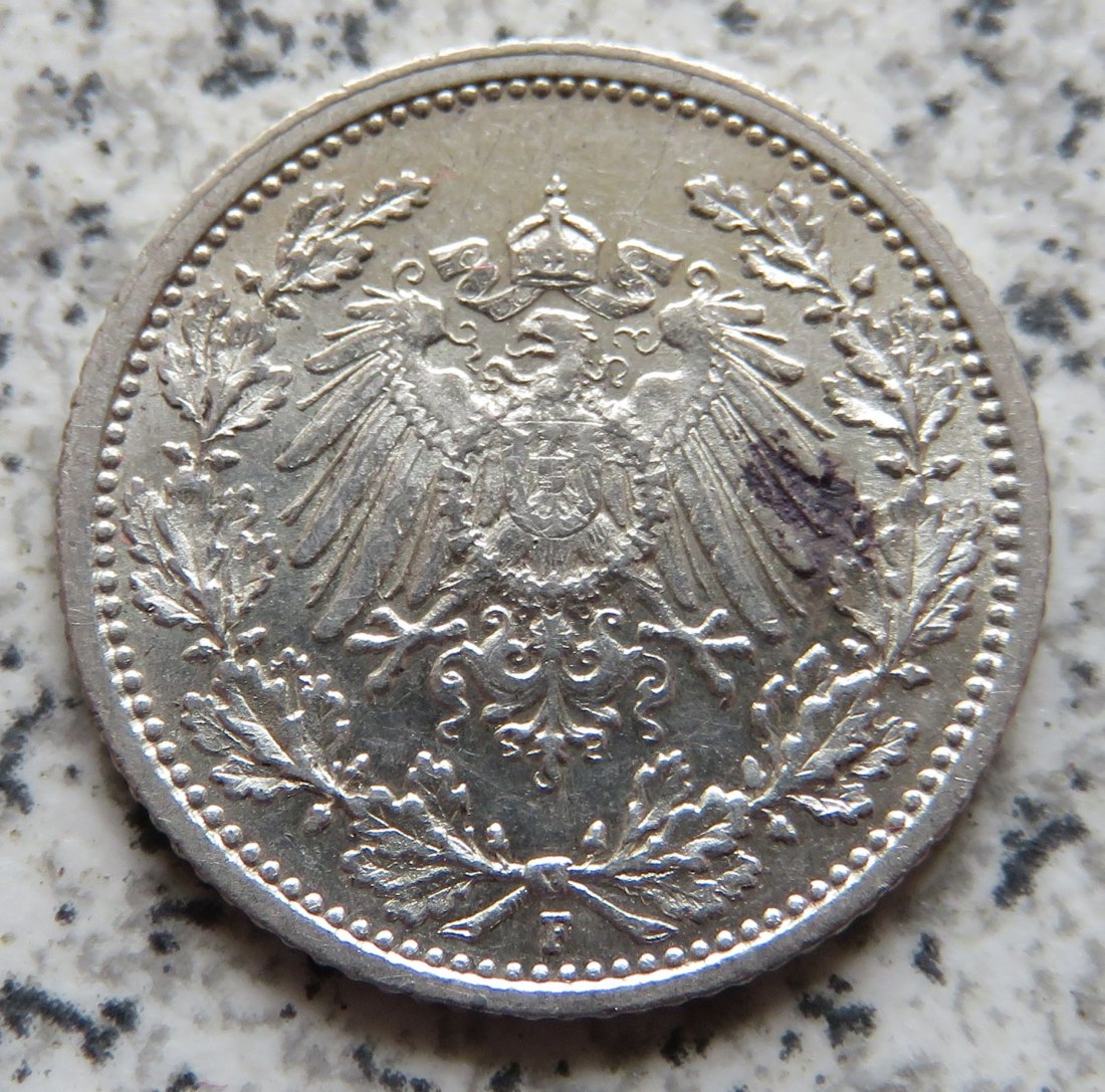  Kaiserreich 1/2 Mark 1913 F   