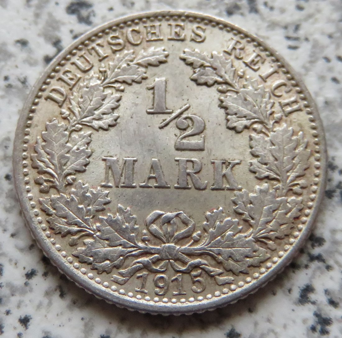  Kaiserreich 1/2 Mark 1915 E   