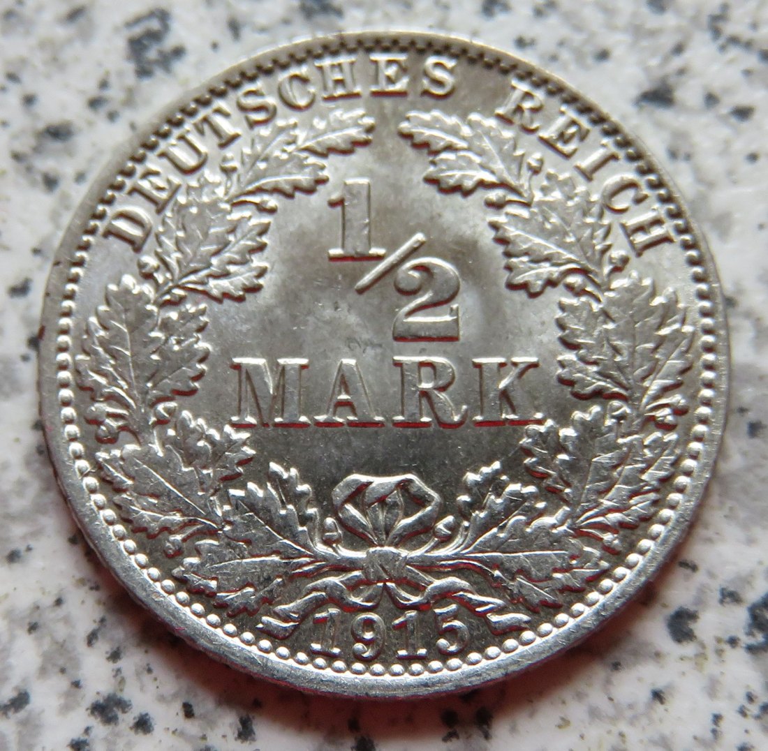  Kaiserreich 1/2 Mark 1915 J   