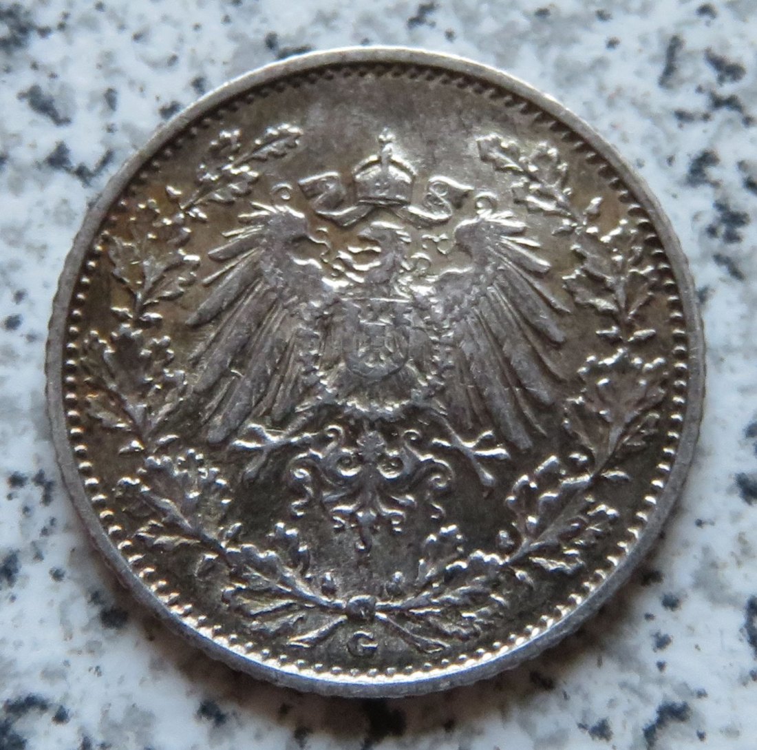  Kaiserreich 1/2 Mark 1916 G   