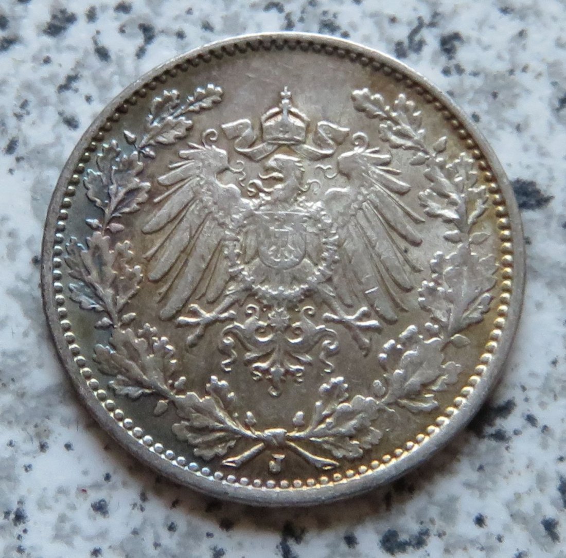  Kaiserreich 1/2 Mark 1916 J   